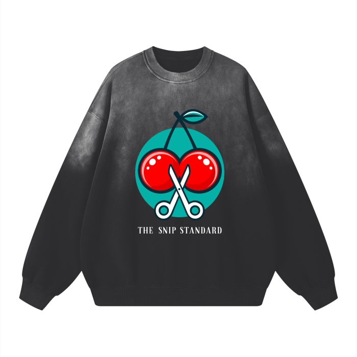 The Snip Standard Logo Cotton Monkey Wash Oversize Vasectomy Sweatshirt