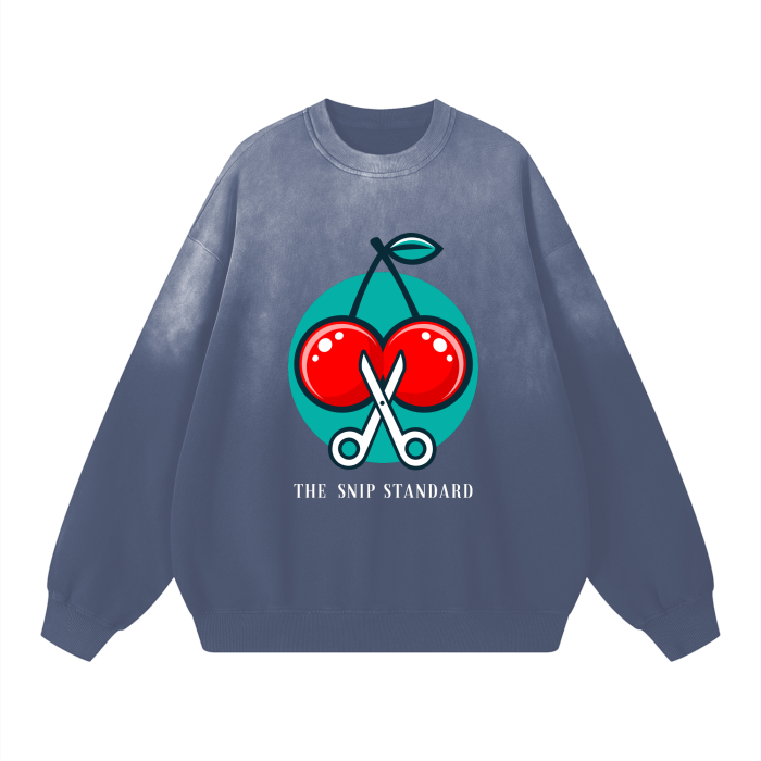 The Snip Standard Logo Cotton Monkey Wash Oversize Vasectomy Sweatshirt