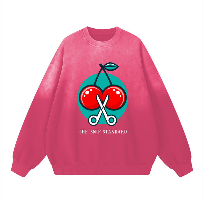 The Snip Standard Logo Cotton Monkey Wash Oversize Vasectomy Sweatshirt