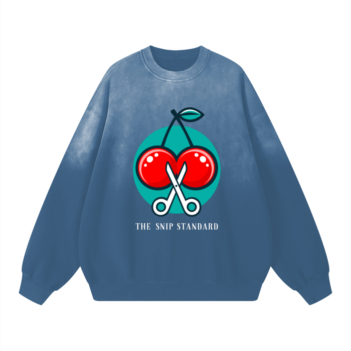 The Snip Standard Logo Cotton Monkey Wash Oversize Vasectomy Sweatshirt